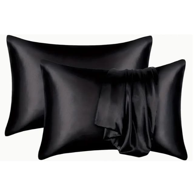 Satin Pillowcases - Black image