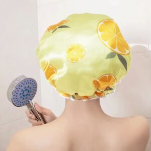 PhiloSophie Hair - Shower Cap - Soft Yellow with Oranges