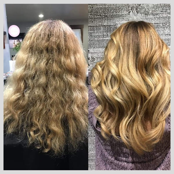 PhiloSophie Hair - Before and After shots of hair growth